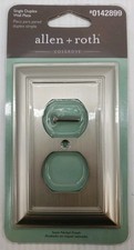 Allen Roth Cosgrove Single Duplex Wall Plate Satin Nickel 0142899 Cover 65