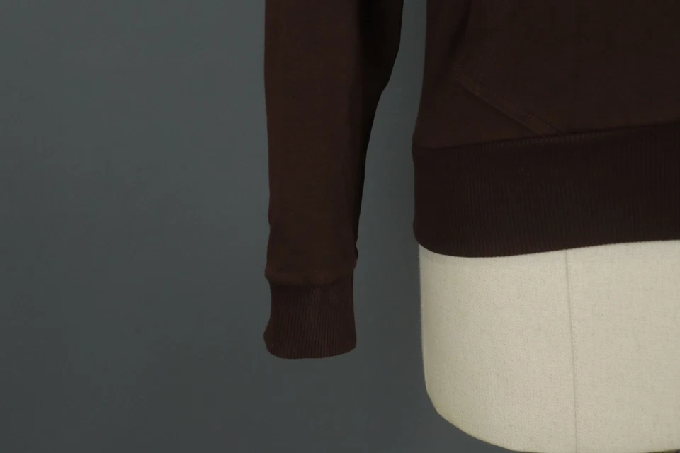 Ed Hardy Brown Viscose Raglan Sleeve Ribbed Hem Full Zip Hoodie Size XXL - Image 4 of 4