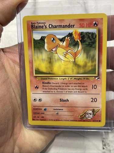 BLAINE'S CHARMANDER - 61/132 - GYM HEROES - POKEMON CARD - NM Vintage Vtg WOTC