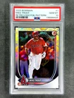 2025 Bowman #1 Mike Trout Retro Logo Foil Pattern SSP PSA 10, 1:1,526 Pack Odds