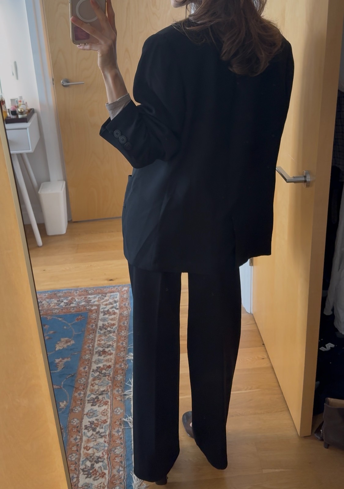 Black Tailored Blazer Jacket Structured Shoulder … - image 6