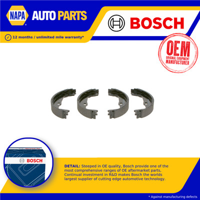 Handbrake Shoes Set fits OPEL CALIBRA A 2.0 2.5 89 to 97 Parking Bosch 1605686