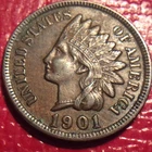 1901 INDIAN HEAD CENT  E-32 FREE SHIPPING YOU GRADE