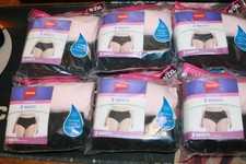 NEW 12 pair HANES Briefs Panties 9/2XL Cooling, Tagless, No Ride Up 100 Cotton