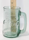 Vintage Coca-Cola Green Glass Mug Indiana Glass 16 oz Handle