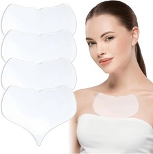 4 Pcs Anti Wrinkle Silicone Chest Pads, Reusable Transparent Silicone Wrinkle
