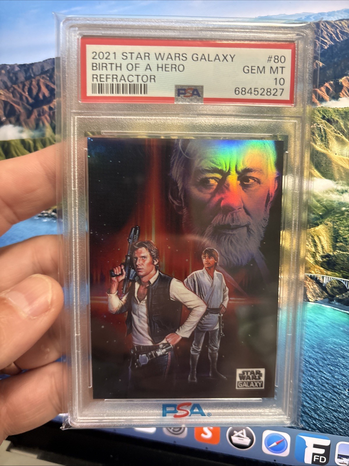 Birth of A Hero 2021 Topps Chrome Star Wars Galaxy Refractor Card #80 PSA 10