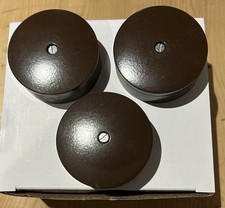 3 X JUNCTION BOX 20 amp 4 Terminal Heavy Duty Electrical  Brown 59mm 