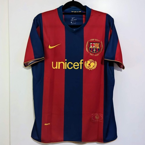 FC Barcelona Ronaldinho 2007/08 Retro Jersey Men's XL