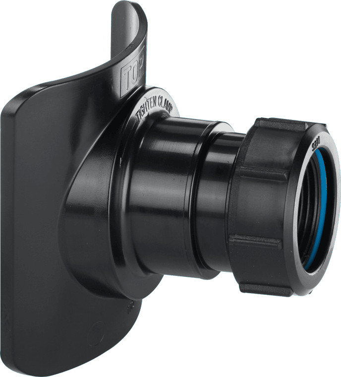 McAlpine BOSSCONN110T-BL Soil Pipe Boss Connector - 110mm, Mechanical Fit Black