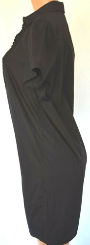 AKRIS PUNTO Black Embroidered Short Sleeves Pointy Collar Pencil Dress Size US 8 - Picture 5 of 9