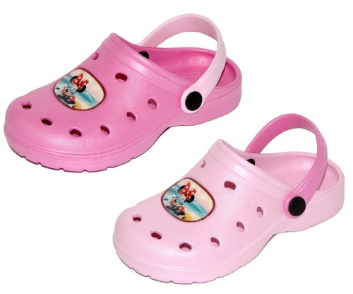 MINNIE Clogs Ciabatte Estive scarpe Mare bambina Zoccoli Sabot 32 - 35 Rosa  | eBay
