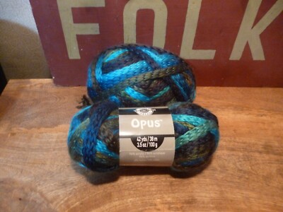 Lot of 2 OOPS & THREADS OPUS YARN. Bermuda Col. 43 yd.