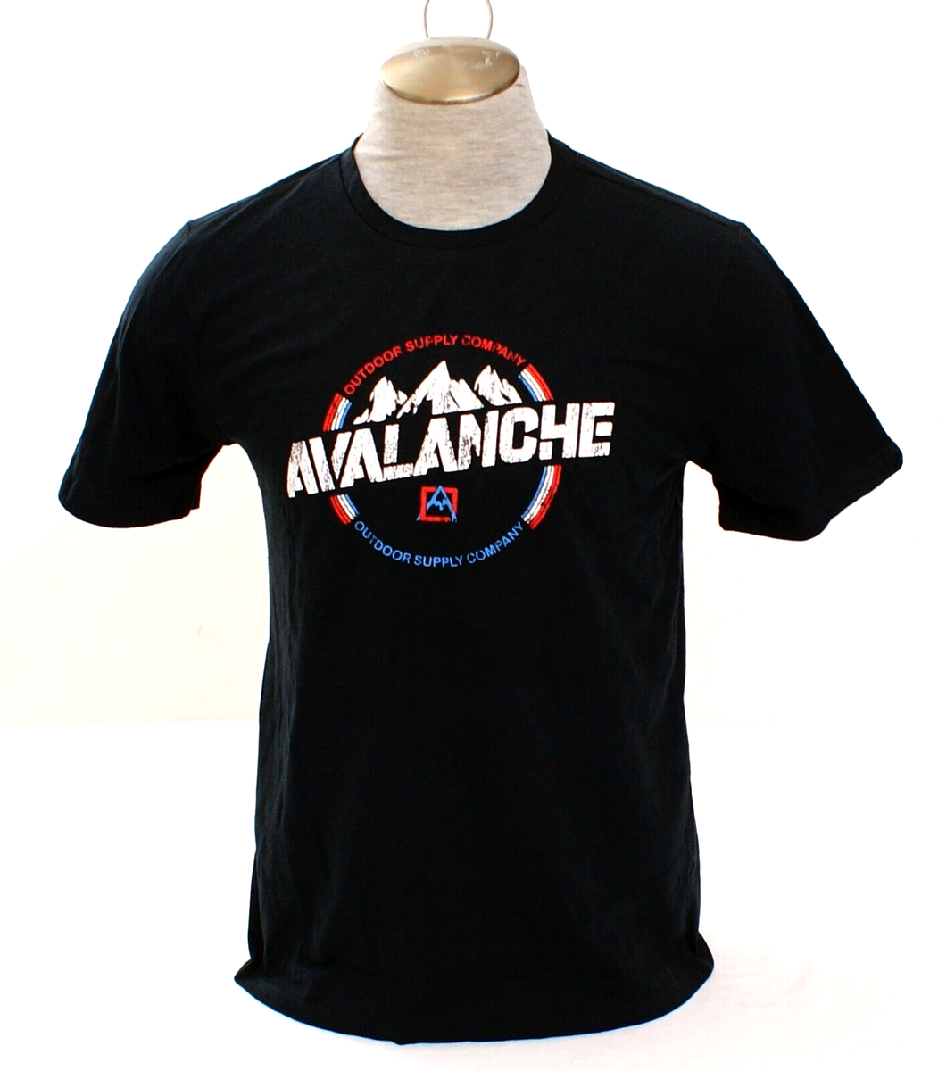Avalanche Outdoor Supply Black Short Sleeve Signature Tee T Shirt