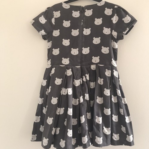 M&S Black Grey Girls Dress, 5 Years, Beautiful Dress, Great Quality, Bear Print - Picture 8 of 11