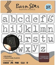 Typewriter Font Stencil Kit - Reusable Stencils - Paint Your Own Wood Sign