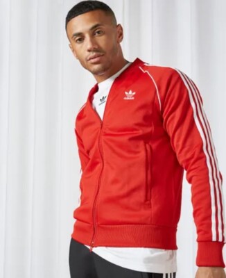 adidas レッド 3ストライプ ジャケット 2XL adidas レッド 3ストライプ ジャケット 2XL Amazon.co.jp
