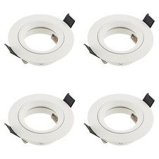 4x Einbau Strahler Rahmen weiß Decken Spot Leuchten LED Halogen GU10 230V SEBSON