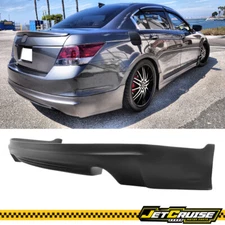 Fits 08-10 Honda Accord MUG Style Rear Bumper Lip Spoiler PU Unpainted Black