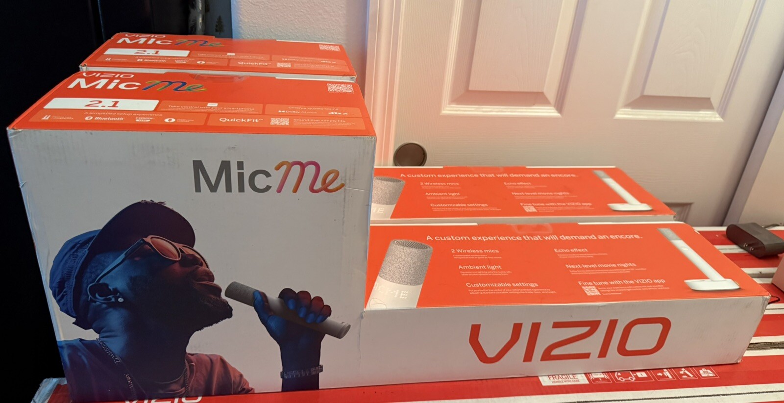 New Vizio MicMe 2.1 Ch Karaoke Soundbar w/Subwoofer & 2 Wireless Mics - NIB