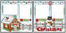 Holly Jolly Christmas - PRINTED Scrapbook Layout - Olivia Pieces