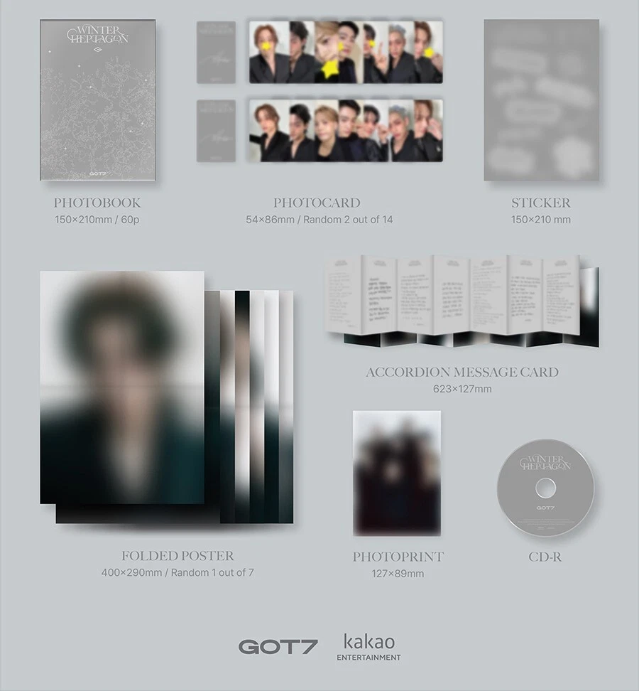 GOT7 [WINTER HEPTAGON] Album 2 Ver SET/2 CD+2 Book+6 Card+2