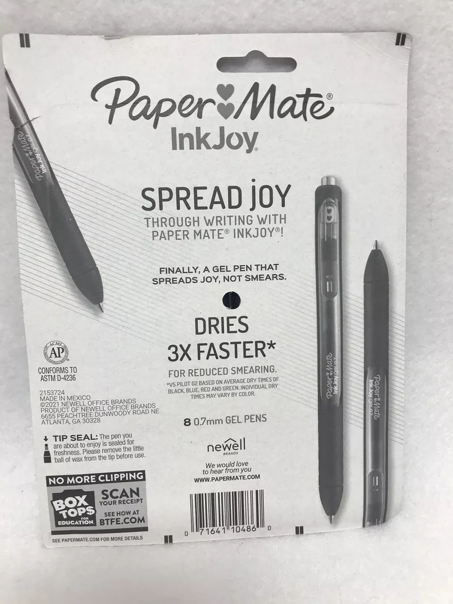 Paper Mate InkJoy Gel Pens, Medium Point, Black, 4 Pack 