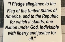 Vinyl Decal - The Pledge of Allegiance (Various Colors & Sizes)