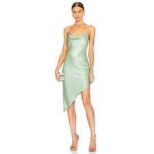 Alice + Olivia Harmony Asymmetrical Slip Dress Mint Green Women's Size 0 NWT