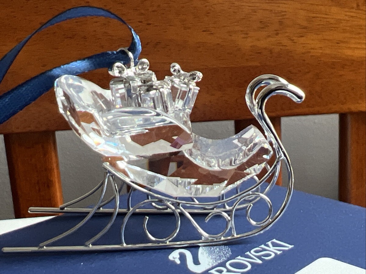 Swarovski Christmas classic Rhodium Sleigh 718995 Mint in box . | eBay