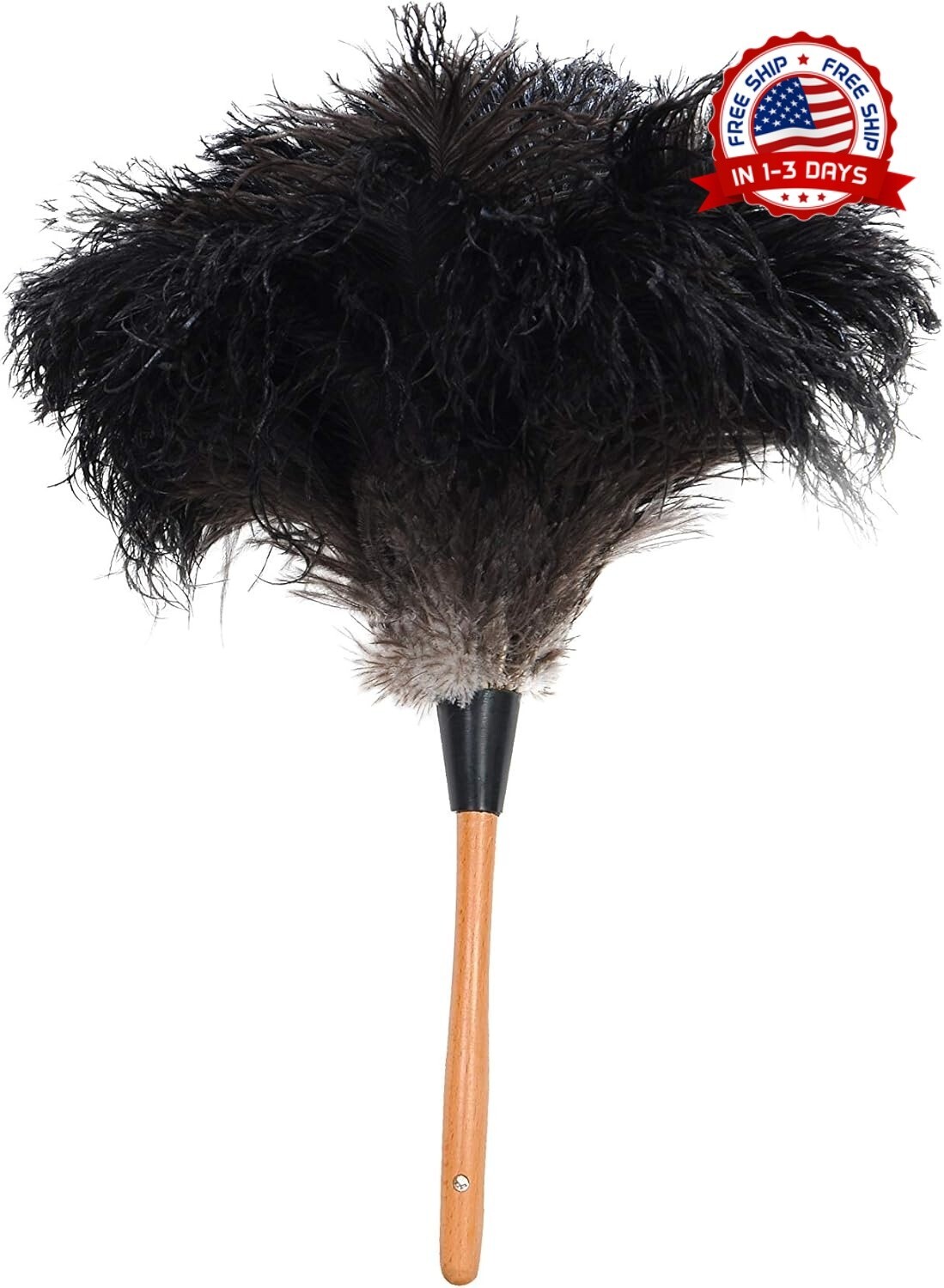 Plumero de plumas de avestruz para limpieza de teclado, hogar, coche, oficina