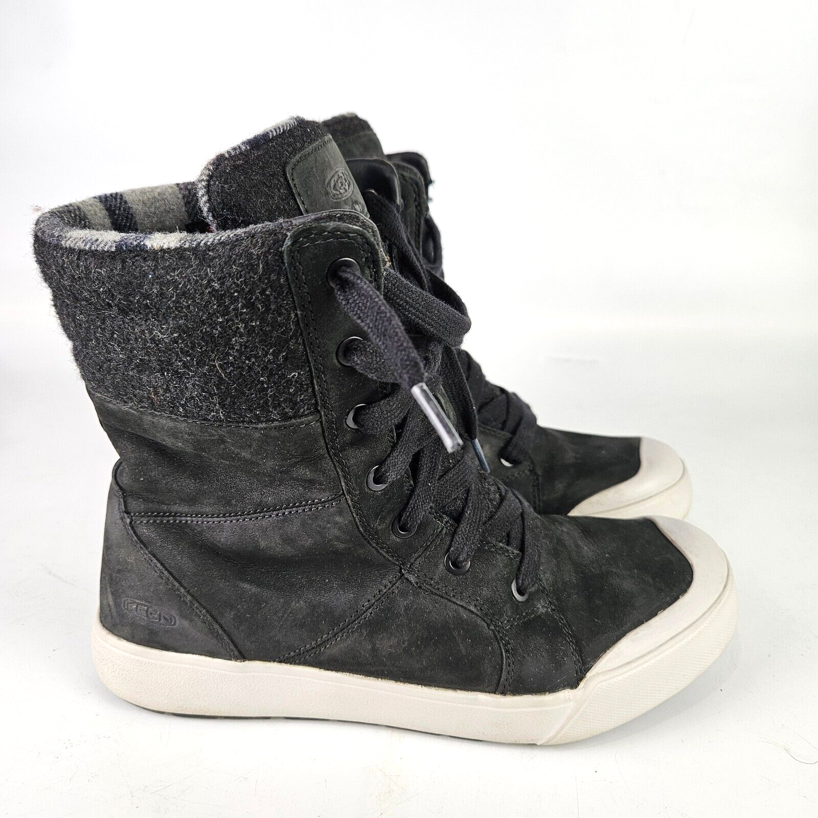 Stivali Keen Elena impermeabili isolati neri scamosciati donna taglia 8 invernali stringati