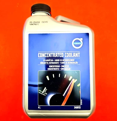 4L Original Volvo Kühlerfrostschutz Konzentrat Antifreeze Grün - 31439721