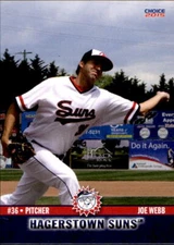 2015 Hagerstown Suns Choice #25 Joe Webb Reno Nevada NV Baseball Card