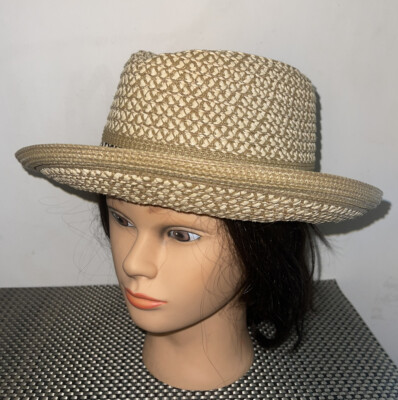 Eric Javits Woven Fedora Hat Beige UPF 50+ Authentic Eric Javits Woven Fedora Hat Beige UPF 50+  main image 2