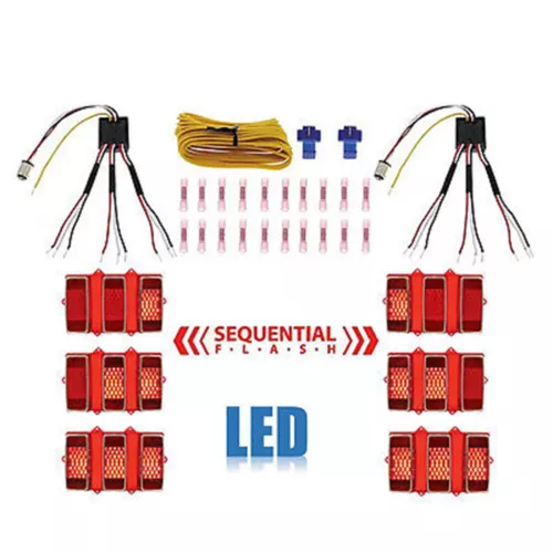 Universal Sequential LED Tail Brake Turn Signal Blinker Light Lamp Module Kit - Picture 4 of 7