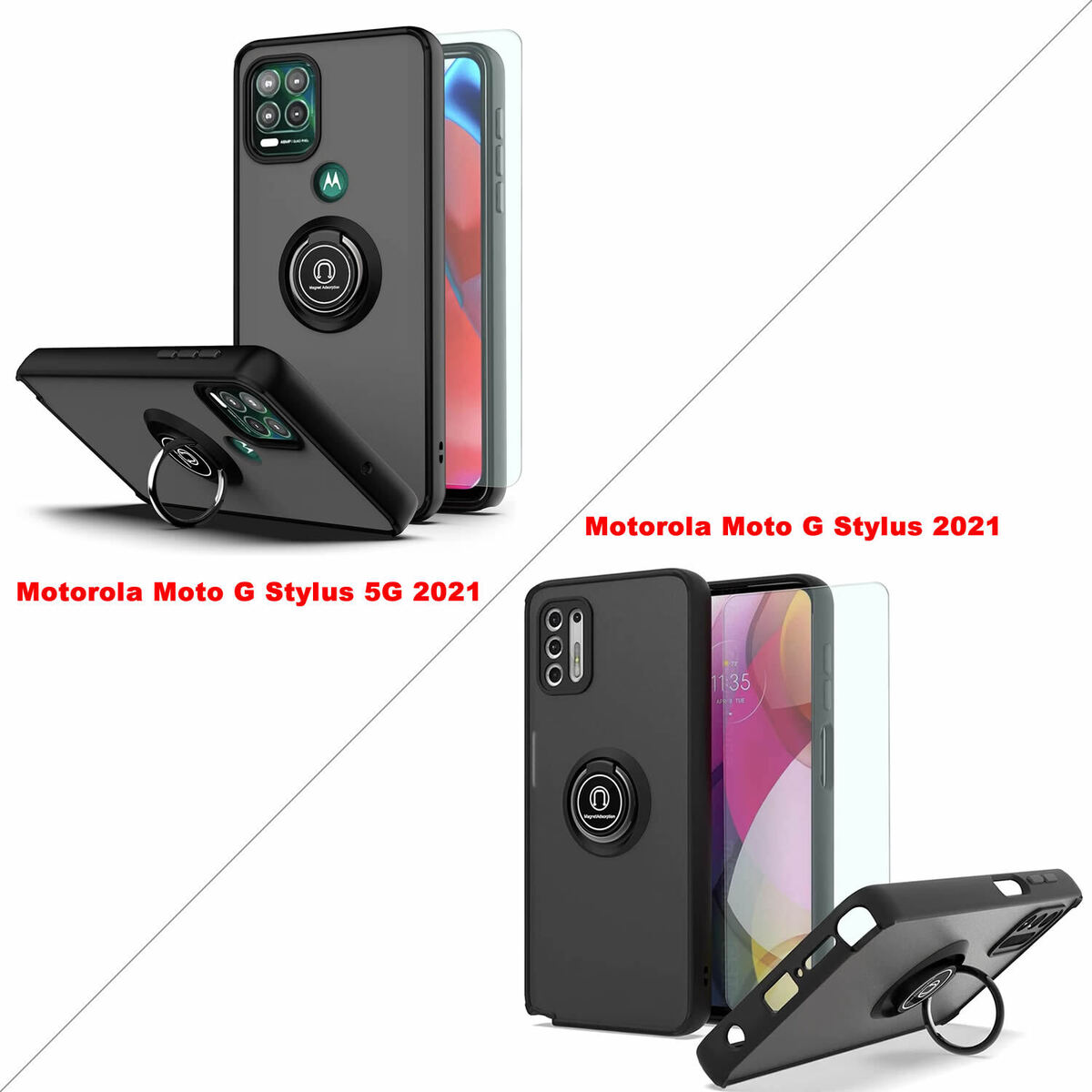For Motorola Moto G Stylus 2021/5G Ring Case Magnetic Stand For Motorola Moto G Stylus 2021/5G Ring Case Magnetic Stand