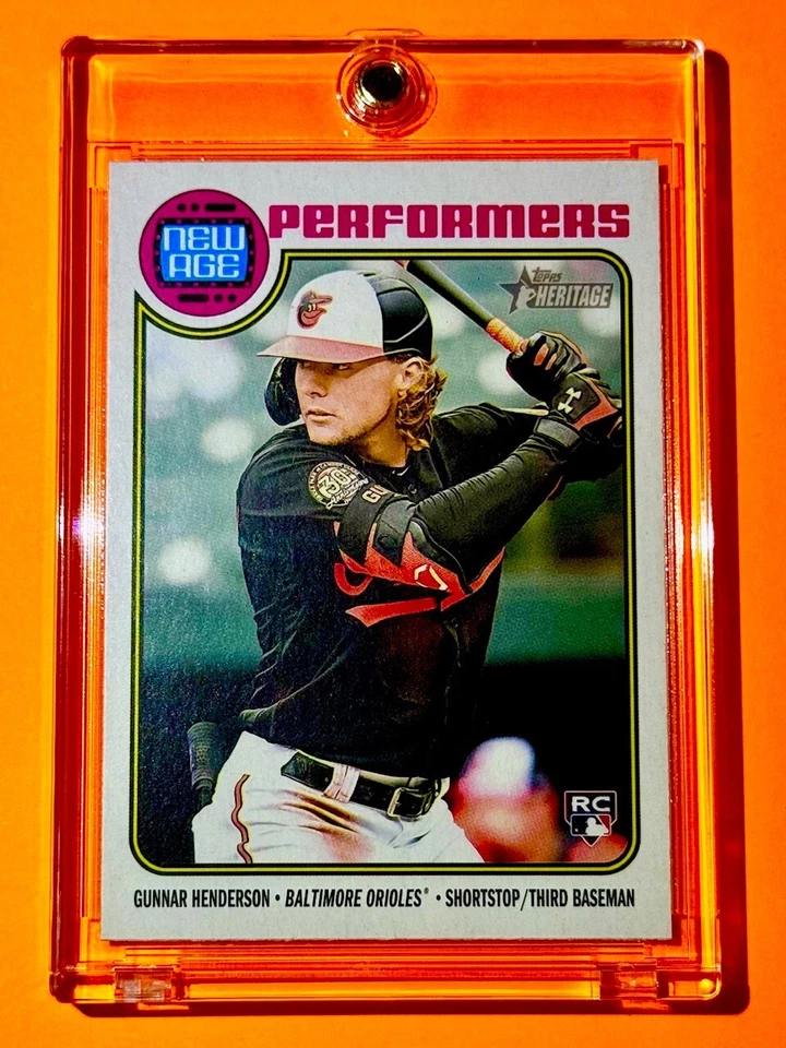 Gunnar Henderson MINT ROOKIE CARD TOPPS HERITAGE NEW AGE PERFORMERS ORIOLES RC! - Image 2 of 4