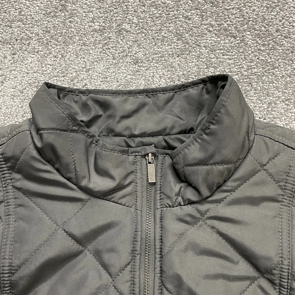 Chaleco acolchado Gloria Vanderbilt para mujer XL negro sin mangas cremallera completa cuello alto Foto 4 de 4