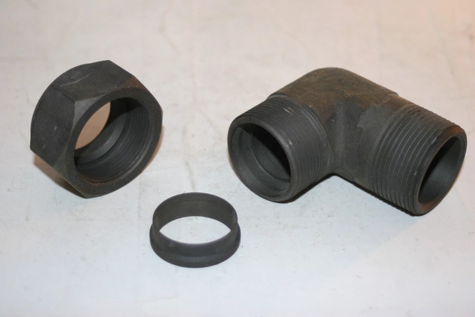 1 1/4 Tube OD x 1 1/4 MNPT Steel Flareless Male Elbow Fitting Parker 20-CBU-SS - Image 4 of 4