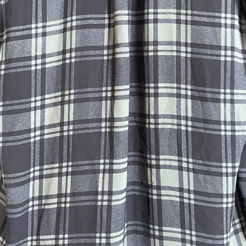 Pleione Blue Plaid Popover Longline Blouse Size S Long Sleeve - Picture 3 of 6