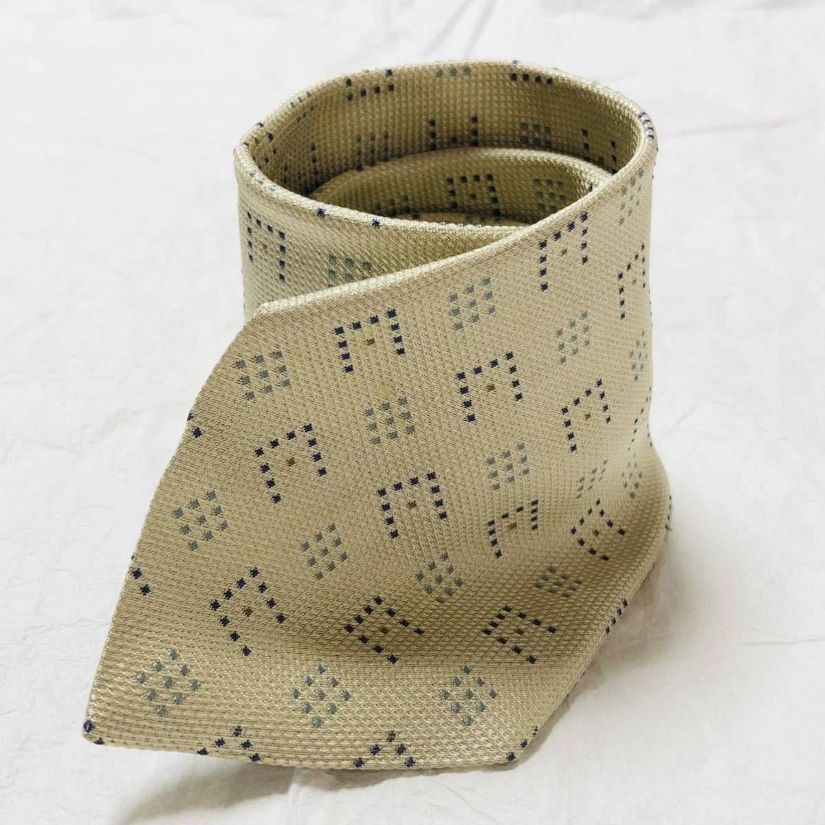 CELINE cravatta uomo seta originale usata cravatta abito classico lusso multicolore #66