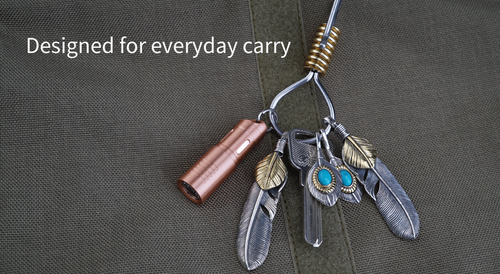 MecArmy X3S Copper 130 lumens Keychain EDC Flashlight with Micro USB Charging - Picture 10 of 12