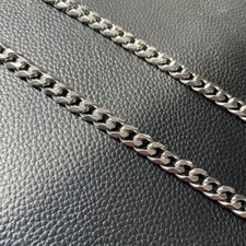 10.5mm TA1 Pure Titanium Cuban Chain Necklace Men Bracelet Smooth Surface