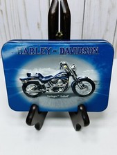 Collectors Harley-Davidson Springer Heritage Softail Tin + Playing Cards 2 Packs
