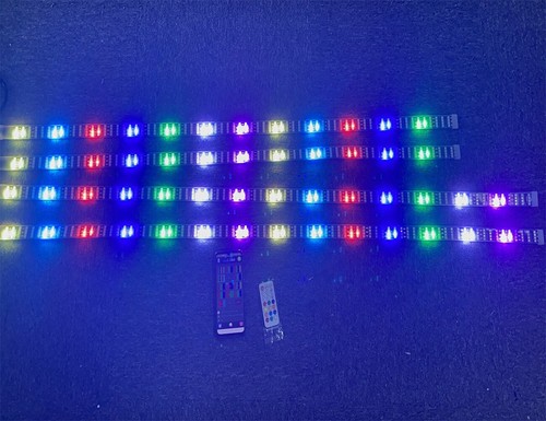 4PCS Quad Row Chasing LED Underglow Lights Car Truck LED Accent Light App Remote - Picture 9 of 20