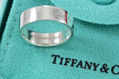 Tiffany & Co. Silver Locks 2 Diamond Keyhole Narrow Band Ring | eBay