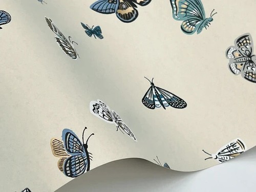 Rifle Paper Co RF7412 Butterfly House Linen Wallpaper - Picture 4 of 6