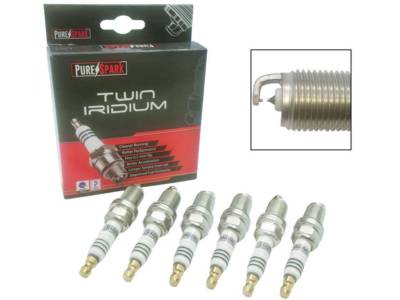 6x Purespark Twin Iridium Upgrade Spark Plugs 3335-02 - ULTRA FINE ELECTRODE