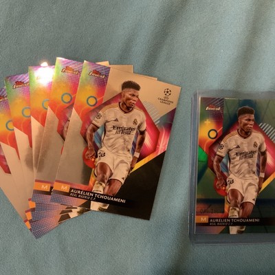Aurelien Tchouameni LOT Topps Finest UEFA 2023/24 Real Madrid #044/250 (6) Card!